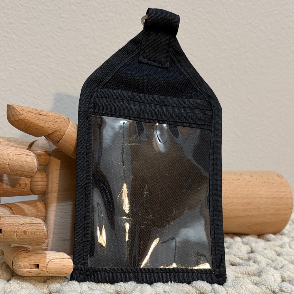 Black Badge Holder with Transparent Window